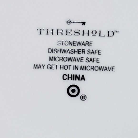 Threshold - 8" 4pk Stoneware Salad Plates Gold -  White with Gold Rim - Picture 4 of 4